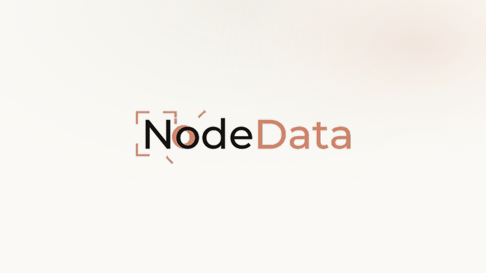 The Node Data wordmark on the warm paper the site is set in.